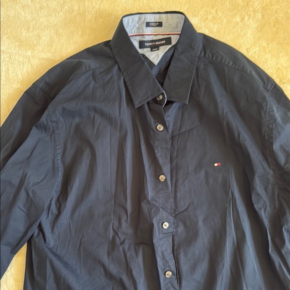 Tommy Hilfiger Dark Blue Long Sleeve Shirt - Picture 2 of 6